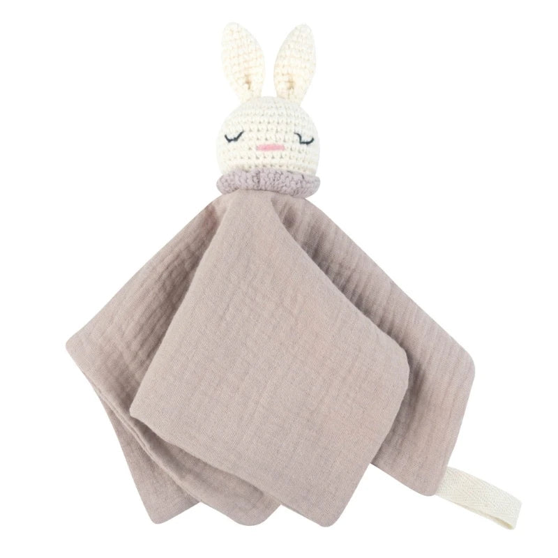 Doudou plat lapin crochet - LUCIE