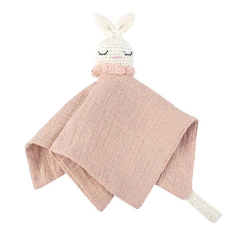 Doudou plat lapin crochet - LUCIE