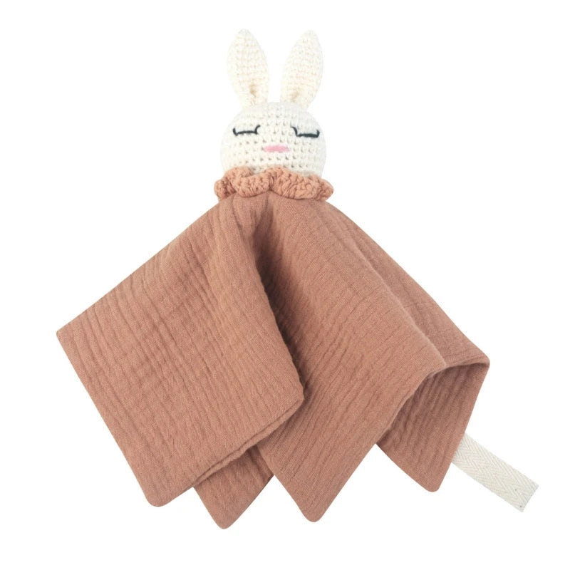 Doudou plat lapin crochet - LUCIE