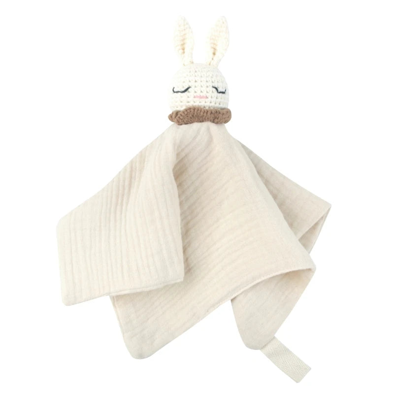 Doudou plat lapin crochet - LUCIE