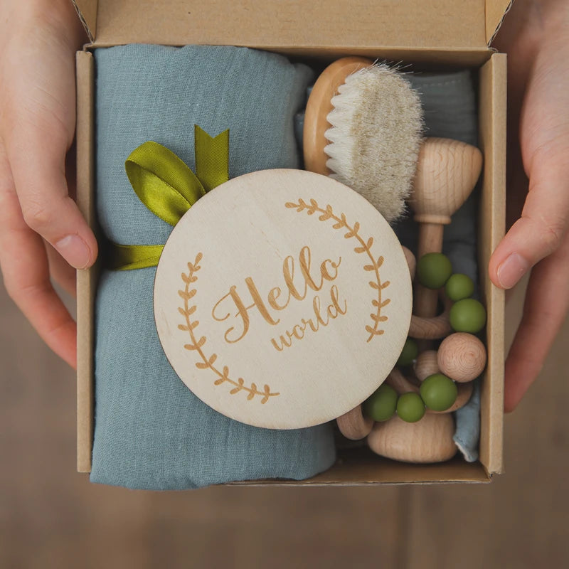 Coffret bébé bleu - ROMUALD présenté dans sa boite Image