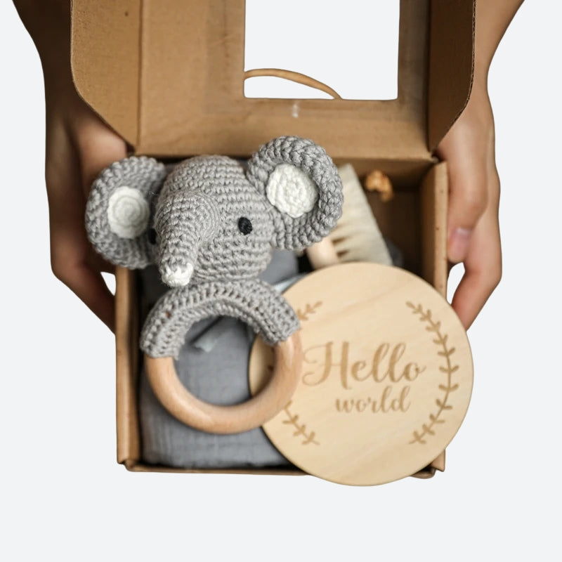 Coffret doudou éléphant - ANNOUK dans sa boite