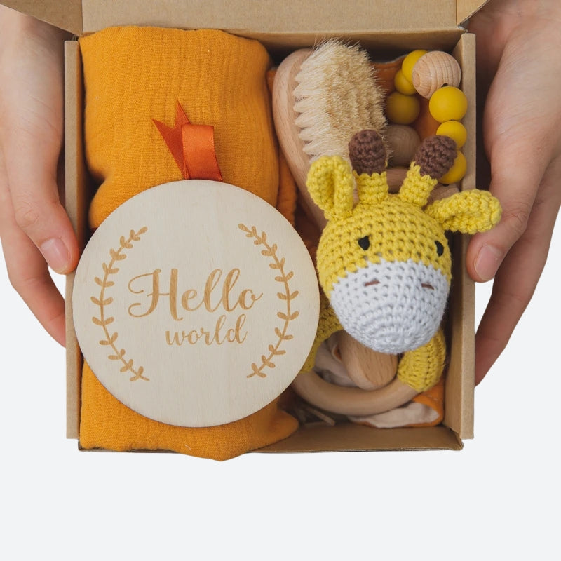 Coffret doudou girafe - ANTOINE dans sa boite