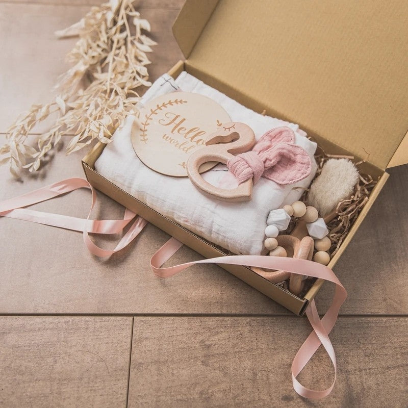 Coffret doudou oiseau cygne - AGATHE présenté dans sa boite Image