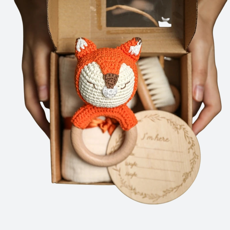 Coffret doudou renard - IRIS dans sa boite