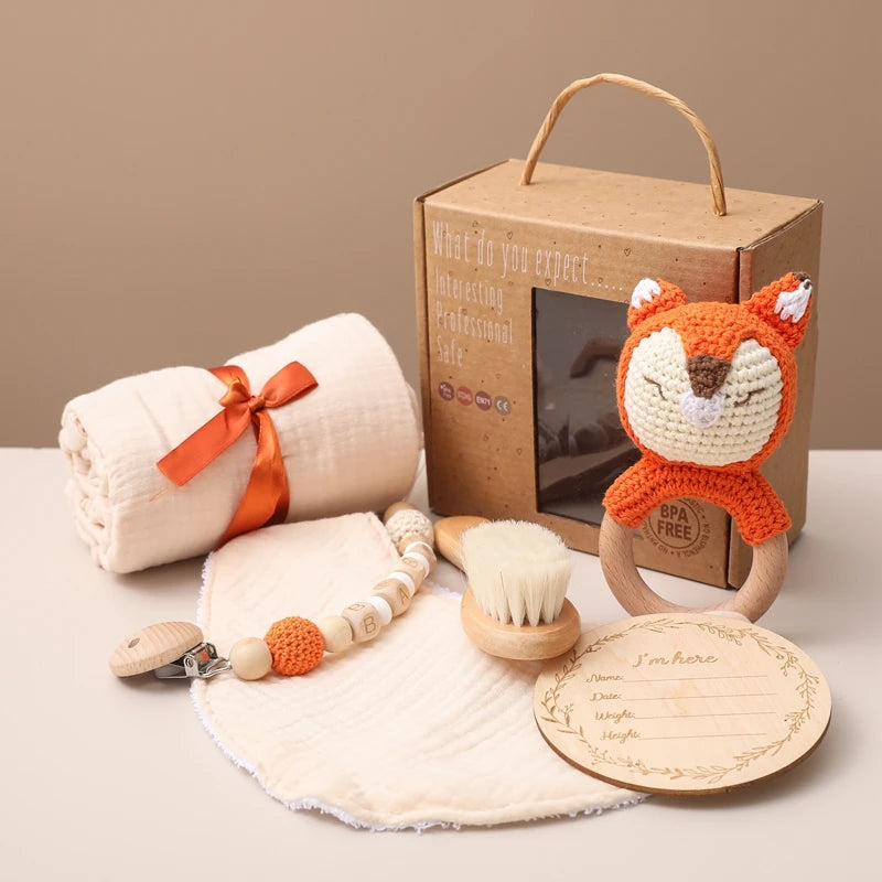 Coffret doudou renard - IRIS présenté entièrement