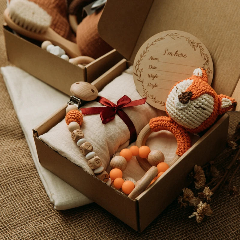 Coffret doudou renard - LARY  présenté dans sa boite Image