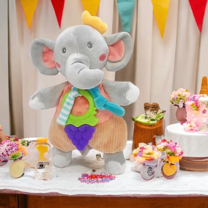 doudou éléphant / doudou plat éléphant / doudou éléphant plat / doudou bébé / doudou nouveau-né / cadeau nouveau-né / doudou enfant / enfance / doudou rose / doudou bleu / anneau de dentition Image