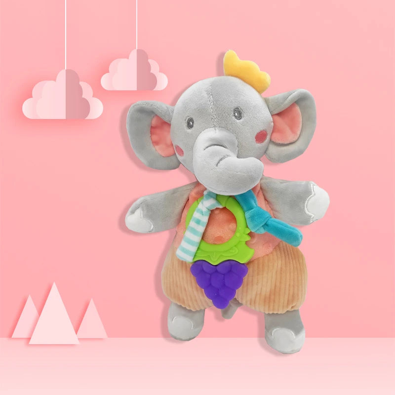 doudou éléphant / doudou plat éléphant / doudou éléphant plat / doudou bébé / doudou nouveau-né / cadeau nouveau-né / doudou enfant / enfance / doudou rose / doudou bleu / anneau de dentition Image