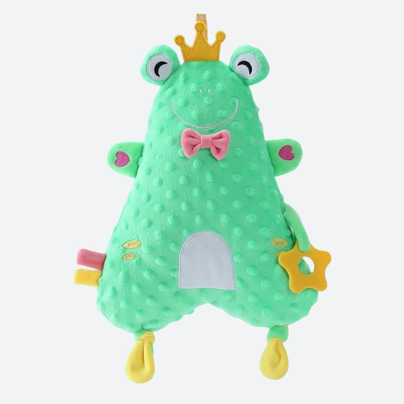 doudou grenouille verte / doudou verte / doudou plat / doudou peluche grenouille / doudou plat grenouille / anneau de dentition