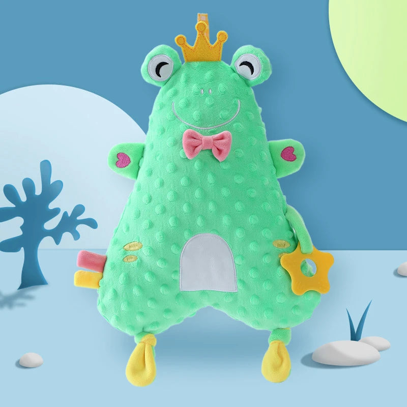 doudou grenouille verte / doudou verte / doudou plat / doudou peluche grenouille / doudou plat grenouille / anneau de dentition Image