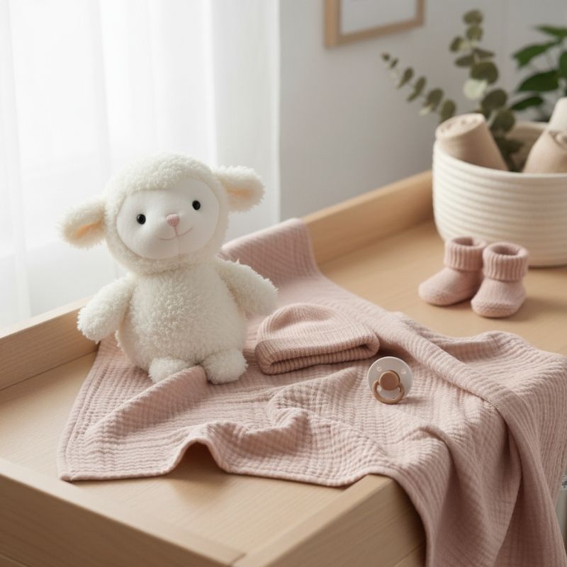 Doudou Mouton Peluche Bouclette Augustin Image