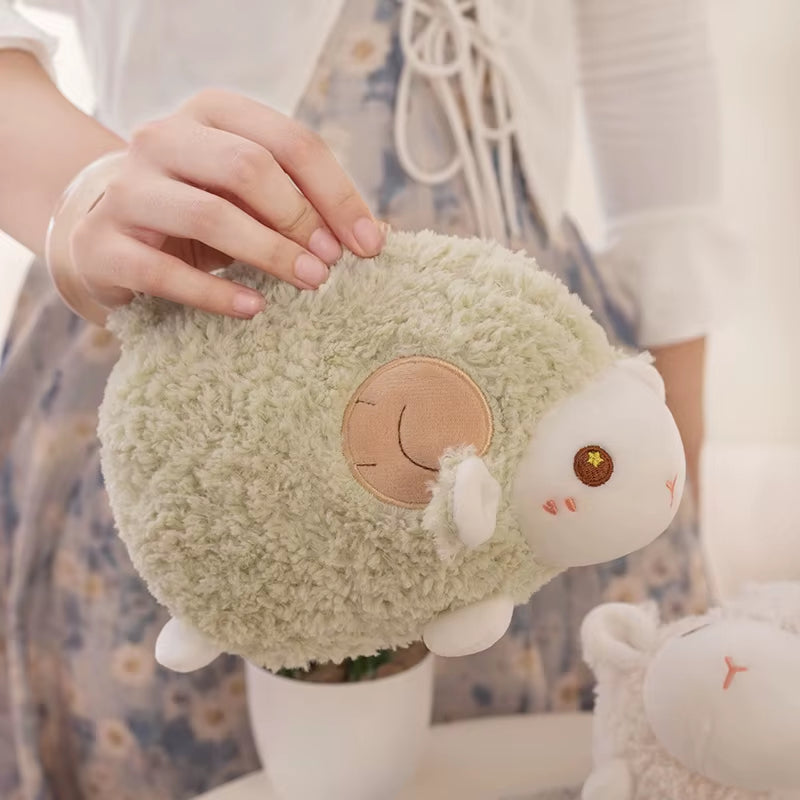 Doudou Mouton Peluche Ronde Tendre Lichen - Zoé 