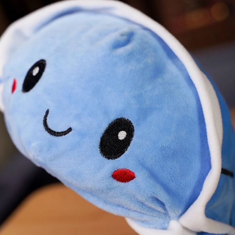 Doudou Tortue Peluche Réversible Humeur Bleu - Milo Image