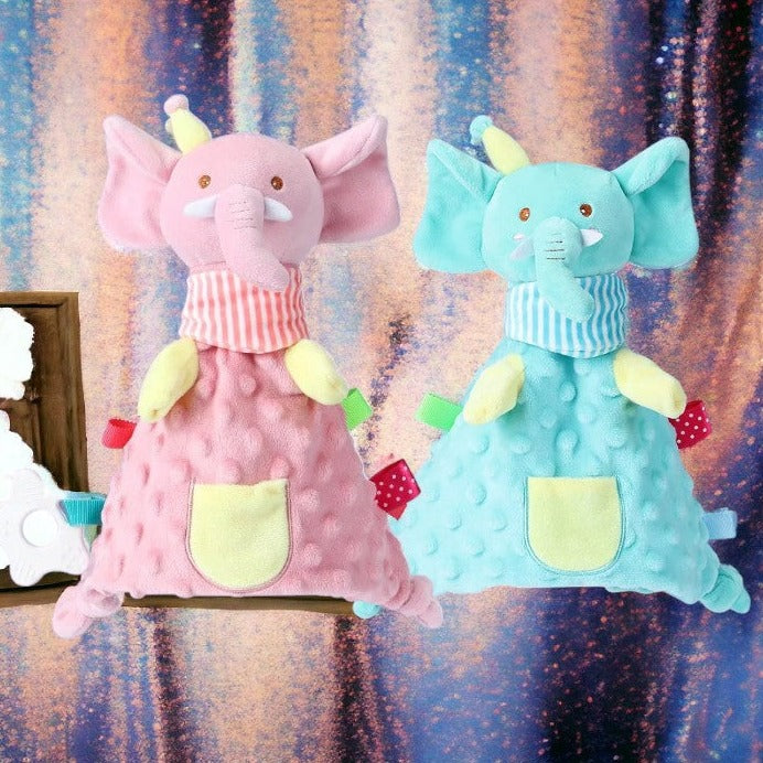doudou éléphant / doudou plat éléphant / doudou éléphant plat / doudou bébé / doudou nouveau-né / cadeau nouveau-né / doudou enfant / enfance / doudou rose / doudou bleu Image