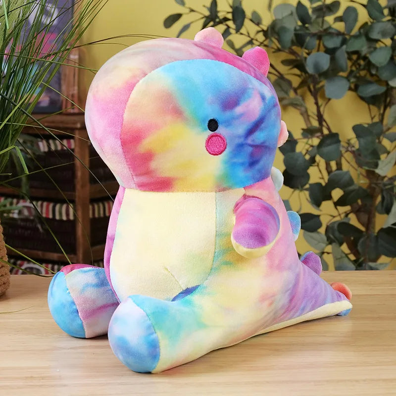 peluche dinosaure multicolore