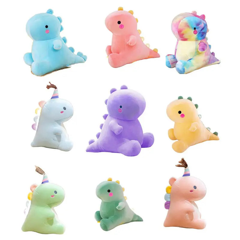 9 peluches dinosaures