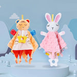 Doudou lapin blanc et rose - SONIA - Vignette | Mon ami doudou