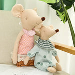 Doudou peluche enfant souris en rose - ANNIE - Vignette | Mon ami doudou