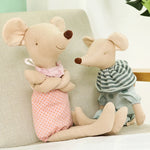 Doudou peluche enfant souris en rose - ANNIE - Vignette | Mon ami doudou