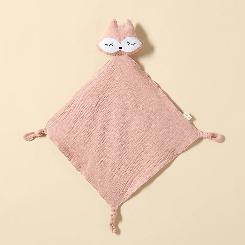 Doudou gaze de coton renard / doudou renard / doudou gaze de coton / doudou bébé / doudou fille / doudou garçon / doudou enfant / doudou / doudou rose