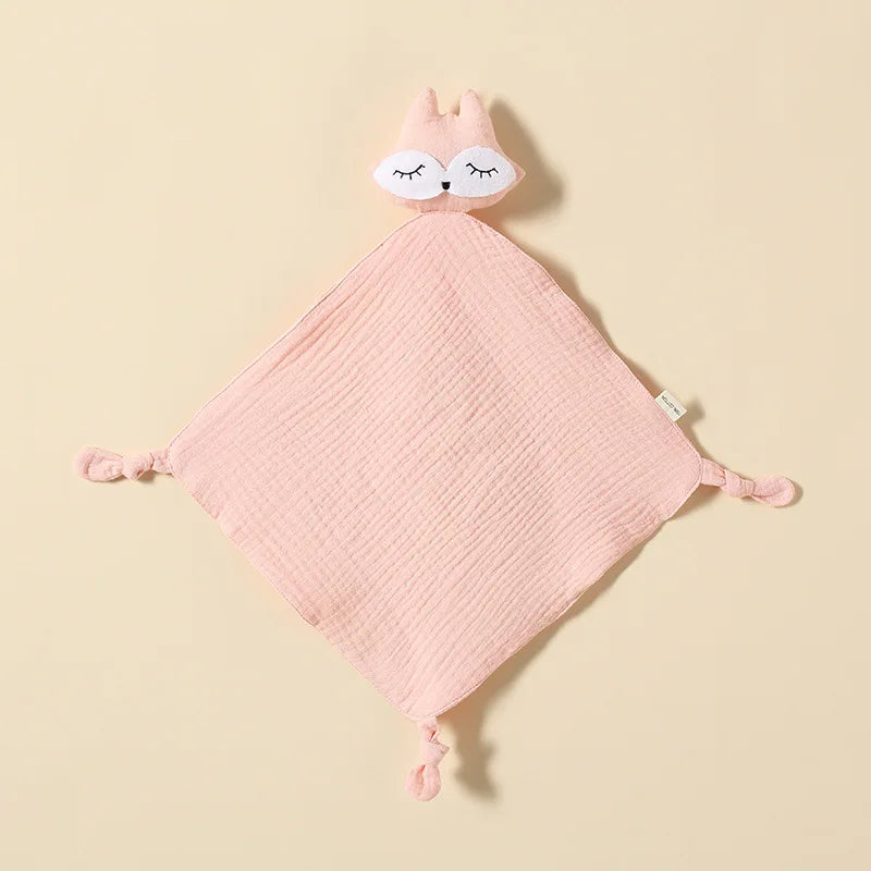 Doudou gaze de coton renard / doudou renard / doudou gaze de coton / doudou bébé / doudou fille / doudou garçon / doudou enfant / doudou / doudou rose