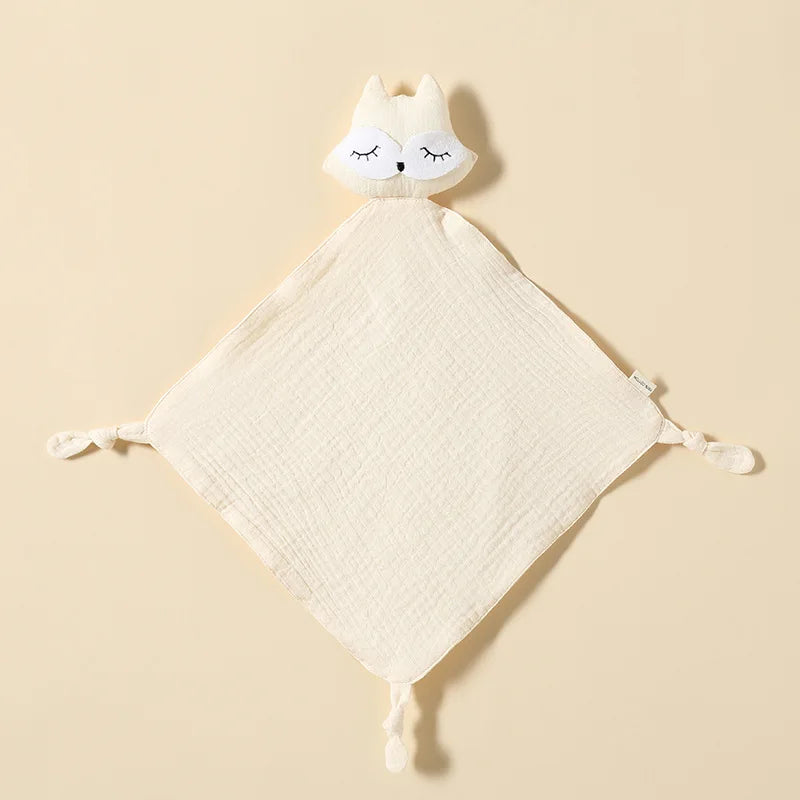 Doudou gaze de coton renard / doudou renard / doudou gaze de coton / doudou bébé / doudou fille / doudou garçon / doudou enfant / doudou / doudou écru