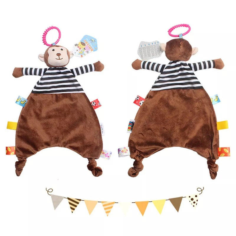 doudou recto/verso / doudou singe/ doudou marron/ doudou plat/ doudou peluche/ doudou étiquettes/ doudou garçon / doudou tout doux/ doudou fille / doudou bébé