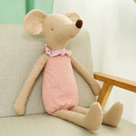 Doudou peluche enfant souris en rose - ANNIE - Vignette | Mon ami doudou