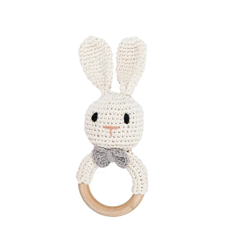 hochet lapin blanc au Crochet 