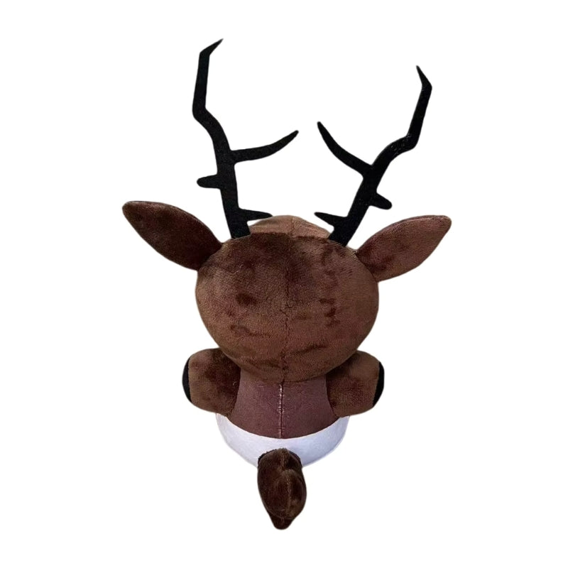 Peluche cerf à bois noirs vue de dos