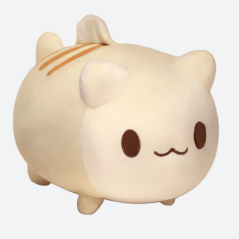Peluche chat fluffy - Jojo de face sur fond gris