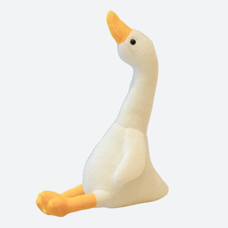 Peluche oie douce sur fond gris