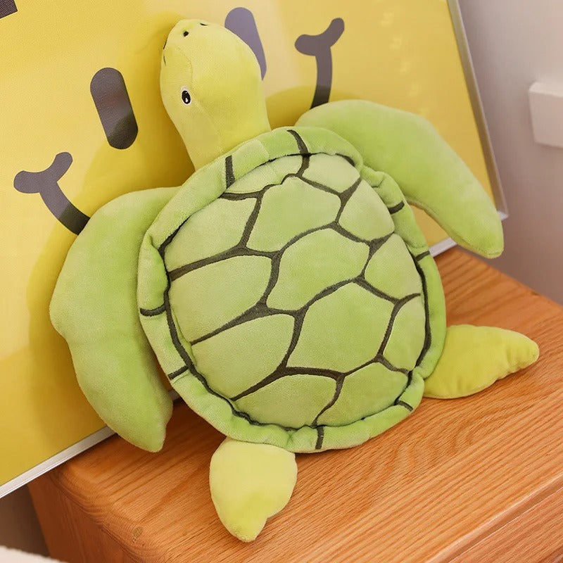 Peluche tortue verte - Sally vue de dos