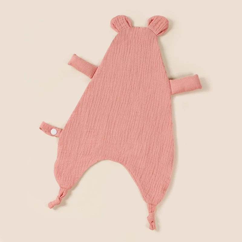 Doudou ours - LIAM rose de dos