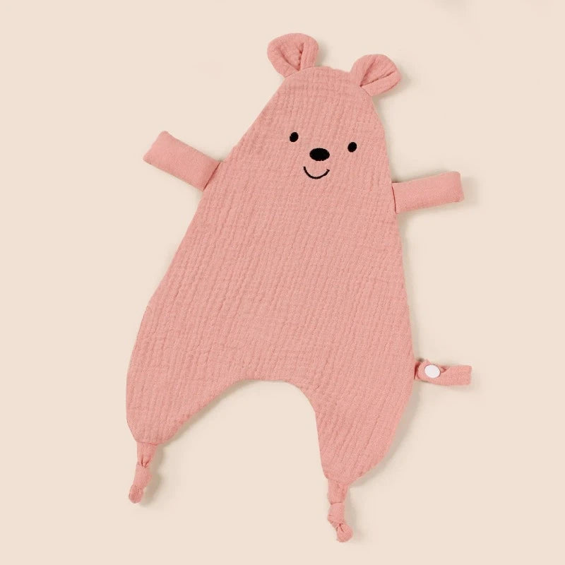 Doudou ours - LIAM rose de face