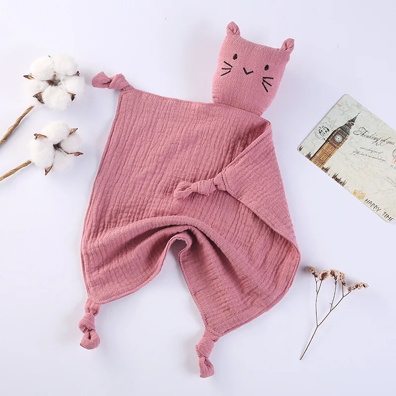 Doudou plat chat - GABIN rose foncé