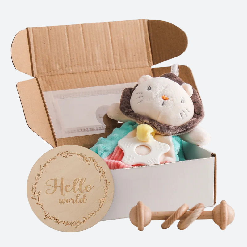 Coffret doudou lion 3 pièces - VICTOIRE