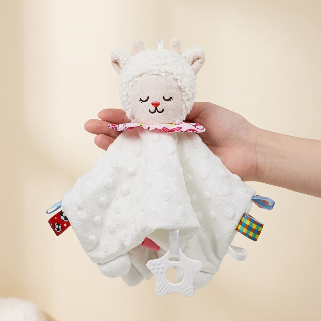 Doudou mouton FIRMIN tenu dans la main