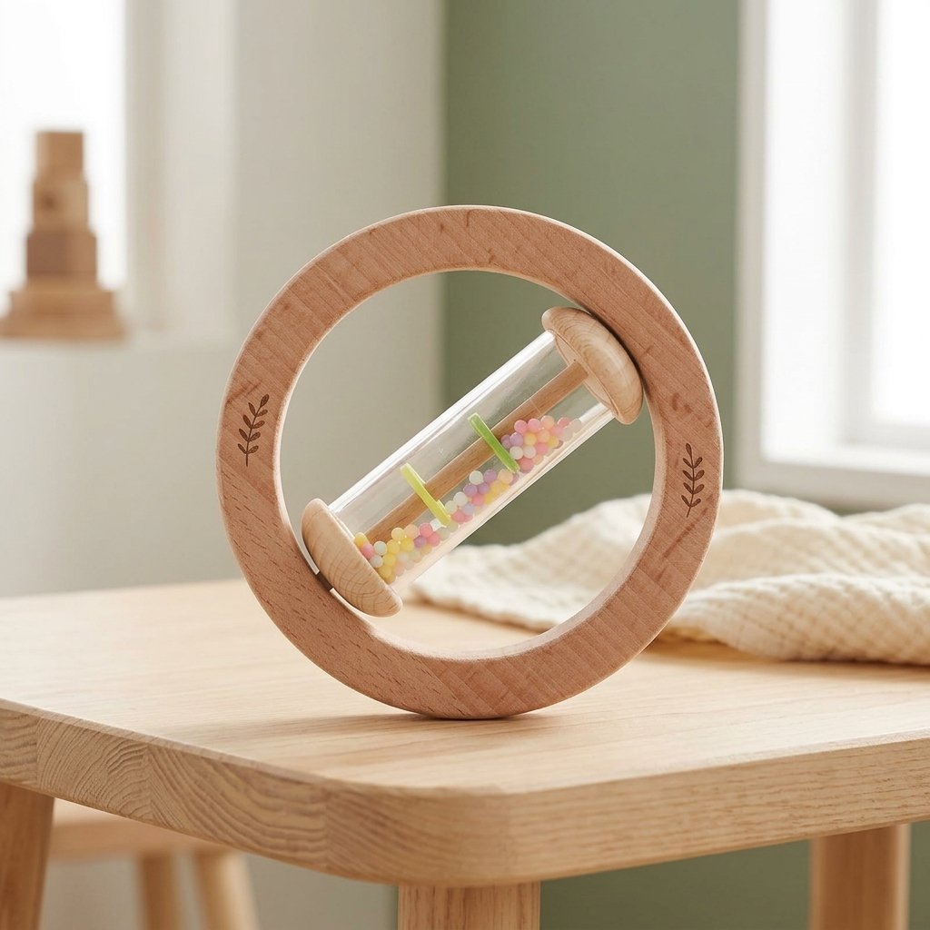 Hochet anneau sur une petite table d'enfant