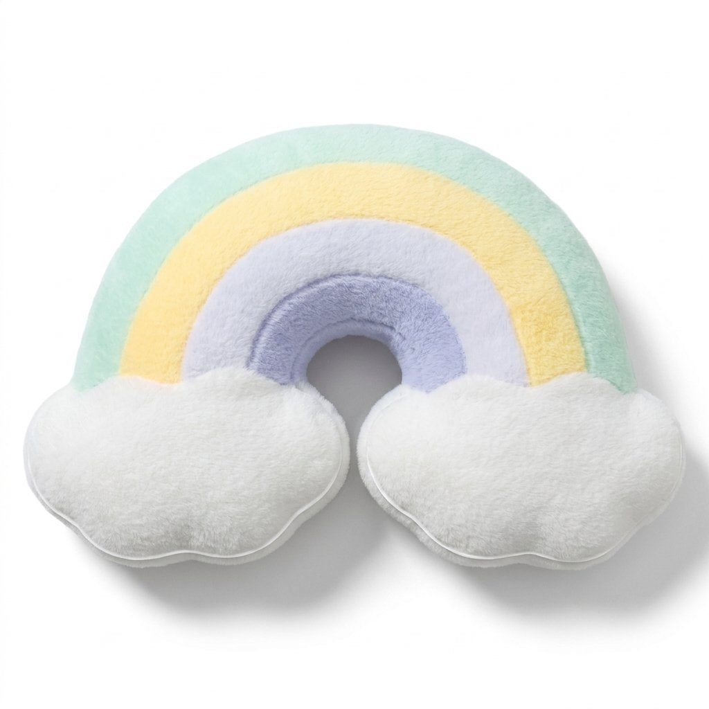 Peluche coussin arc-en-ciel pastel ISAURE