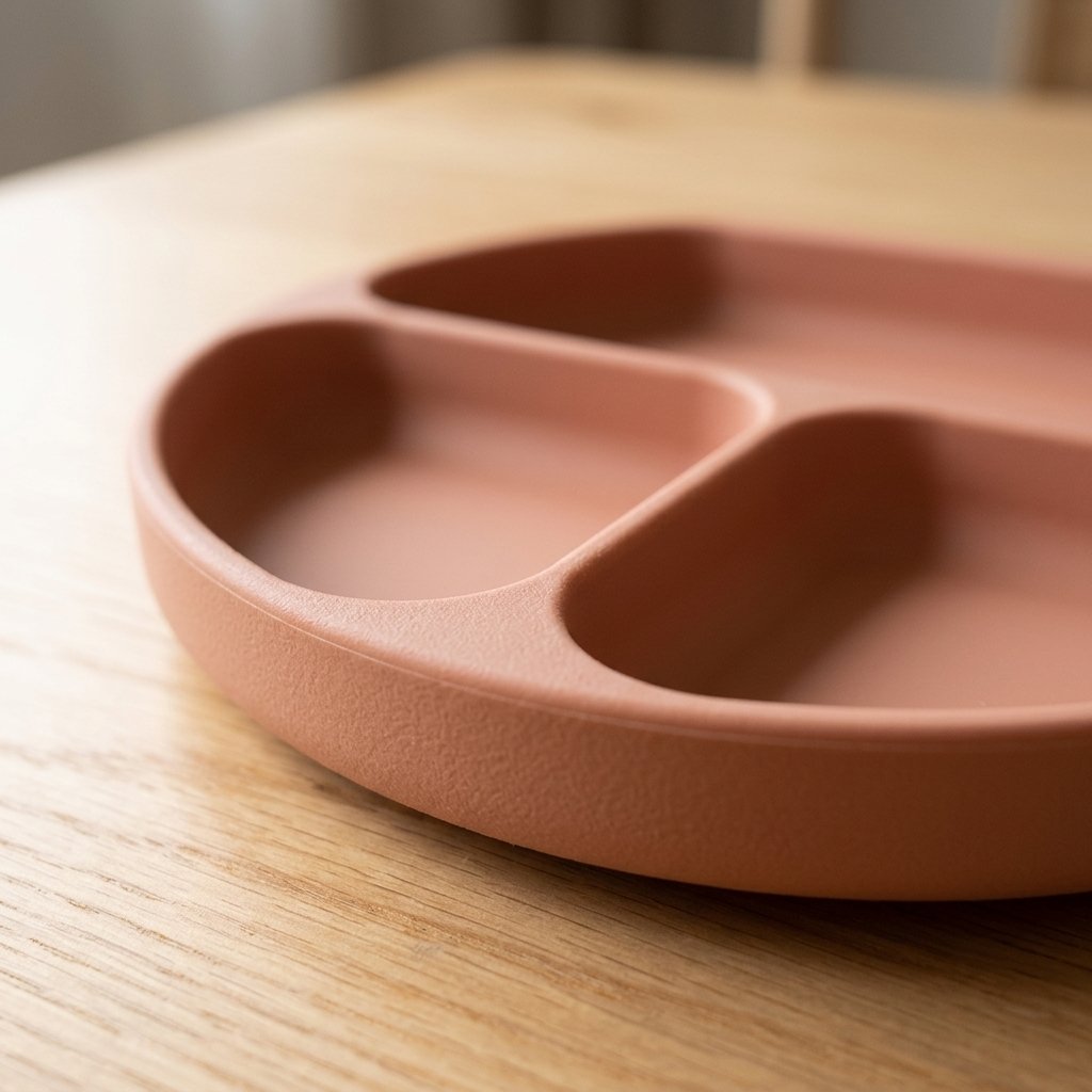 Détail du silicone mat de l'assiette ventouse