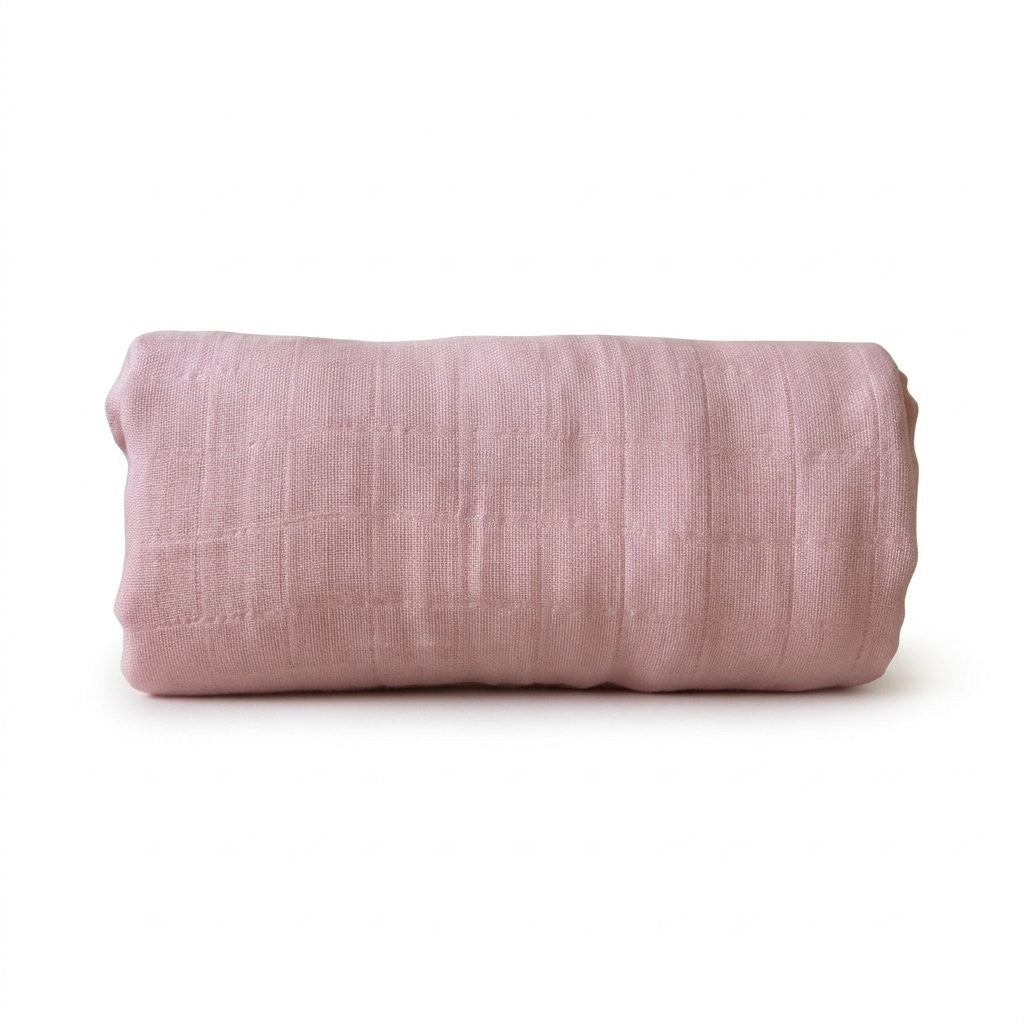 Lange uni bambou et coton rose