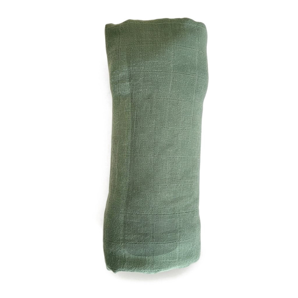 Lange uni bambou et coton vert sauge