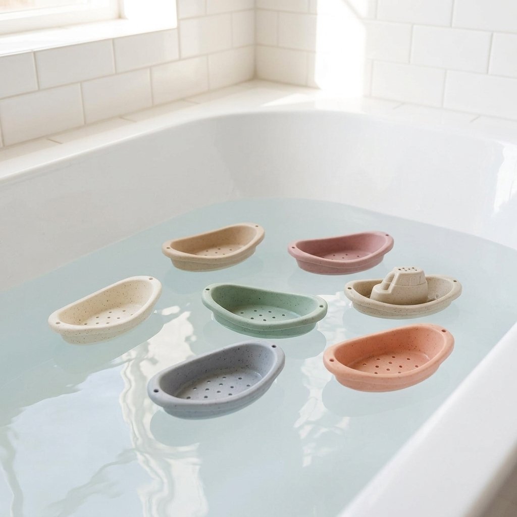 Bateaux de bain flottant dans une baignoire