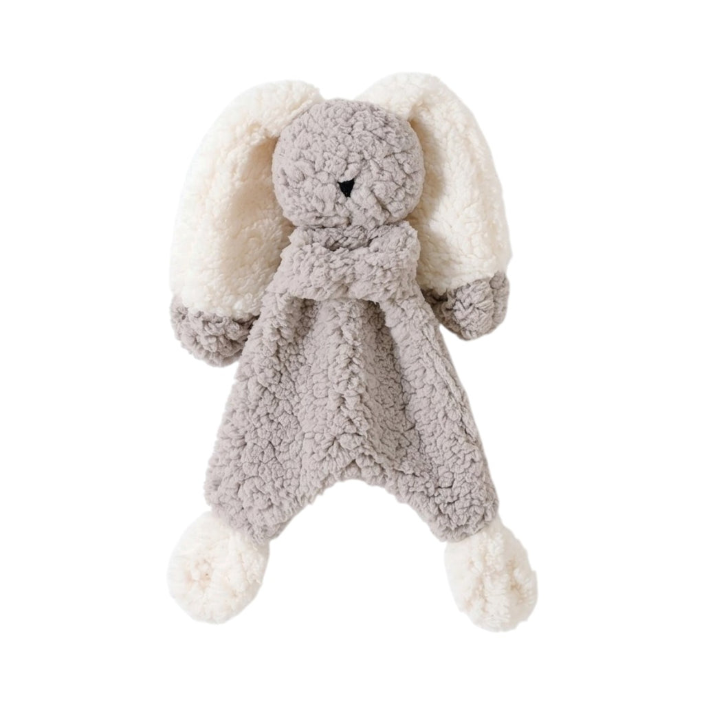 Doudou lapin en bouclette gris