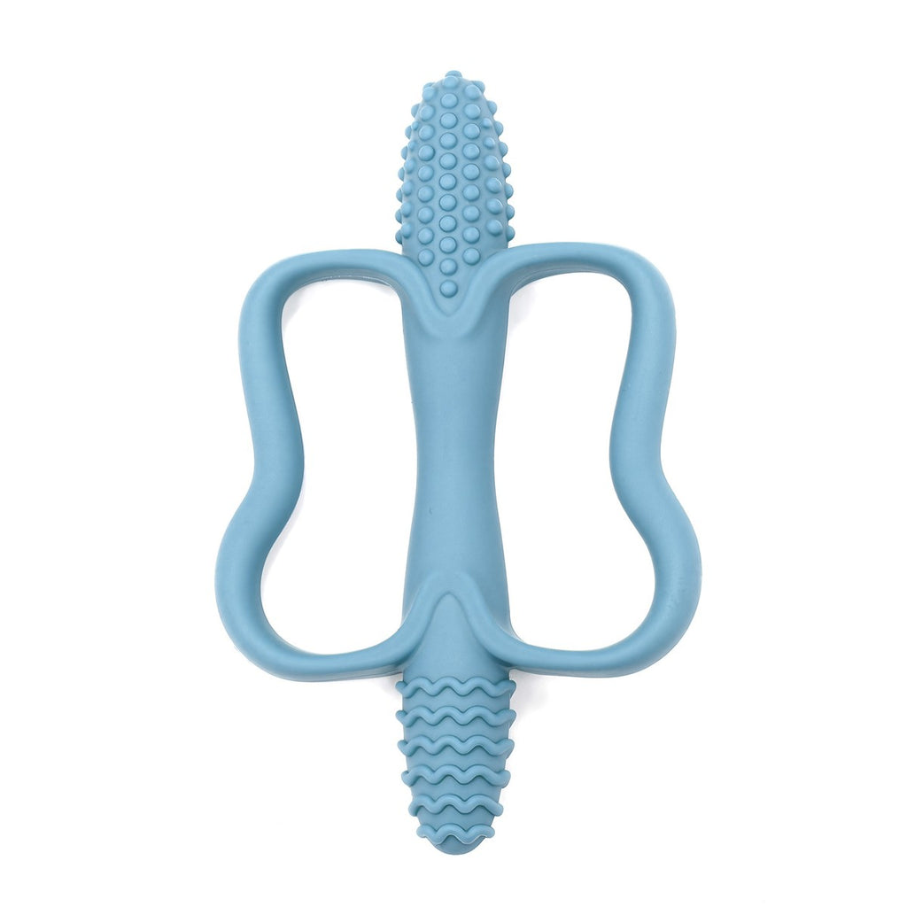 Jouet de dentition à poignées bleu