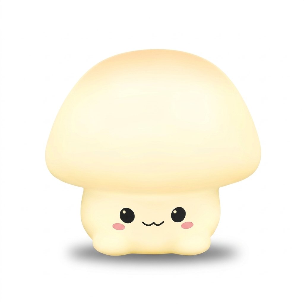 Veilleuse champignon allumée