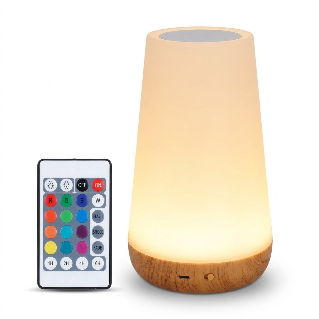 Veilleuse de chevet tactile et sa télécommande