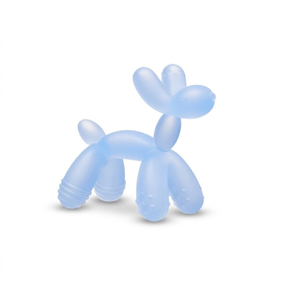 Anneau de dentition chien ballon en silicone bleu